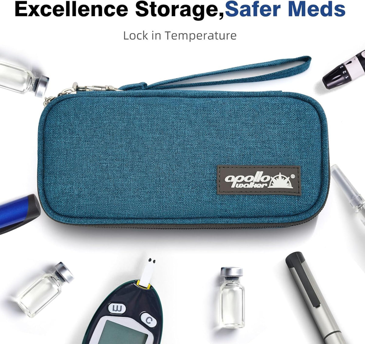 Insulin Cooler Travel Case Diabetic Medication with Ice Packs and Insulation Liner insulin cooler travel case tsa approved