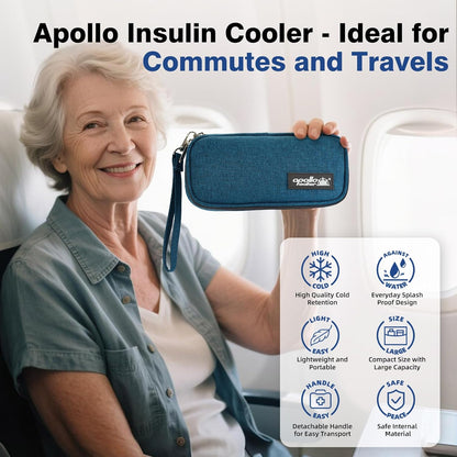 Insulin Cooler Travel Case Diabetic Medication with Ice Packs and Insulation Liner insulin cooler travel case tsa approved
