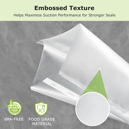 Vacuum Sealer Bags, 11" x 20' Rolls 2 Pack for Food Storage