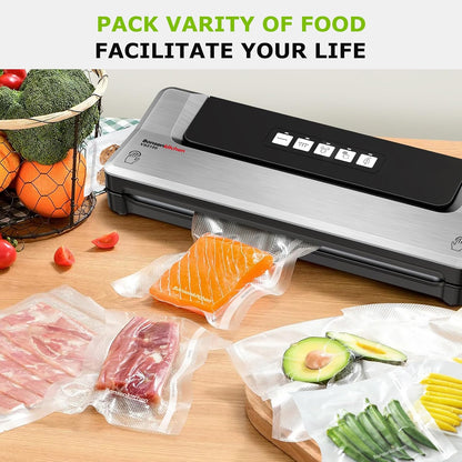 Vacuum Sealer Bags, 11" x 20' Rolls 2 Pack for Food Storage