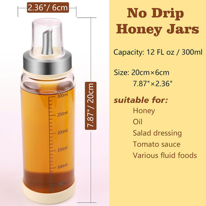 Honey Dispenser No Drip with scale, Maple Syrup Dispenser, Olecranon design