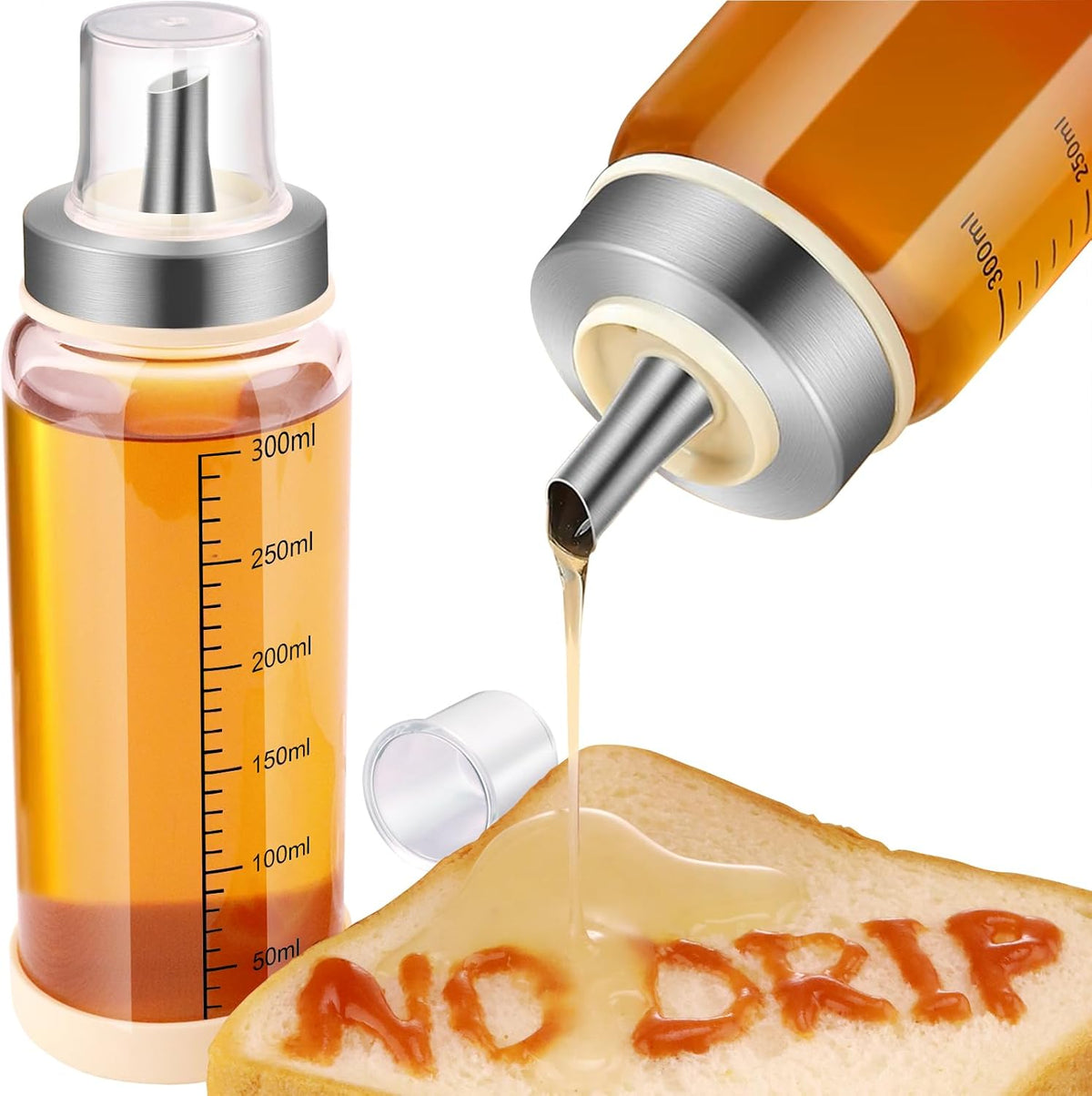 Honey Dispenser No Drip with scale, Maple Syrup Dispenser, Olecranon design