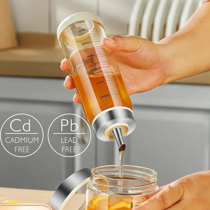 Honey Dispenser No Drip with scale, Maple Syrup Dispenser, Olecranon design