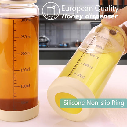 Honey Dispenser No Drip with scale, Maple Syrup Dispenser, Olecranon design