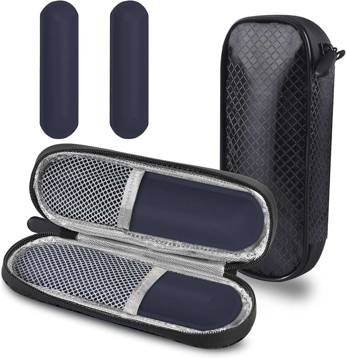 EVA Insulin Cooler Travel Case for Diabetic bag with 2 Ice Packs | Insulated Cooling Bag, 2 Ice Packs Included, For Insulin Pens, Organize Medication, Diabetic Supplies Storage