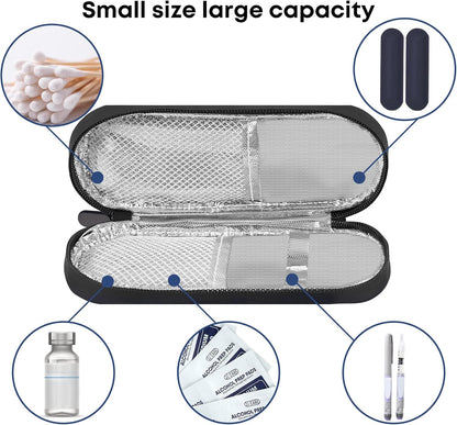 EVA Insulin Cooler Travel Case for Diabetic bag with 2 Ice Packs | Insulated Cooling Bag, 2 Ice Packs Included, For Insulin Pens, Organize Medication, Diabetic Supplies Storage