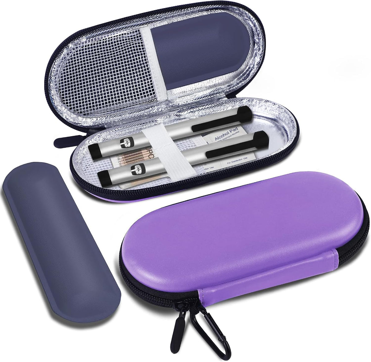 EVA Insulin Cooler Travel Case for Diabetic bag with 2 Ice Packs | Insulated Cooling Bag, 2 Ice Packs Included, For Insulin Pens, Organize Medication, Diabetic Supplies Storage