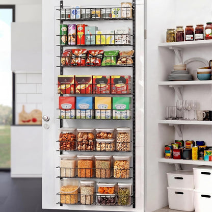 8-Tier Pantry Door Organizer, Black