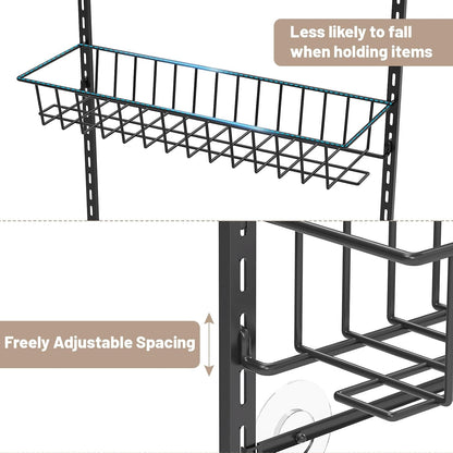 8-Tier Pantry Door Organizer, Black