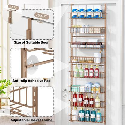 8-Tier Pantry Door Organizer, Black