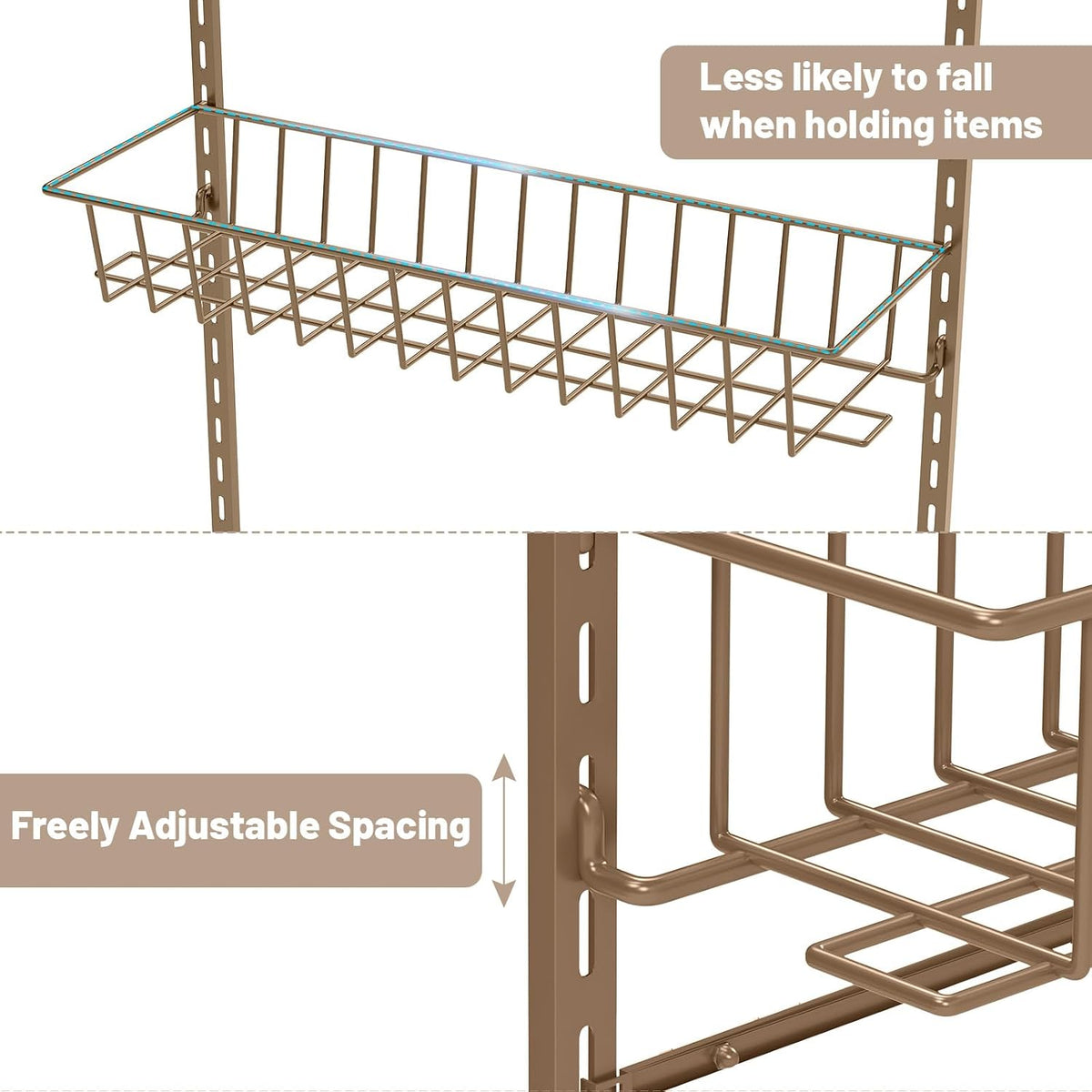 8-Tier Pantry Door Organizer, Black