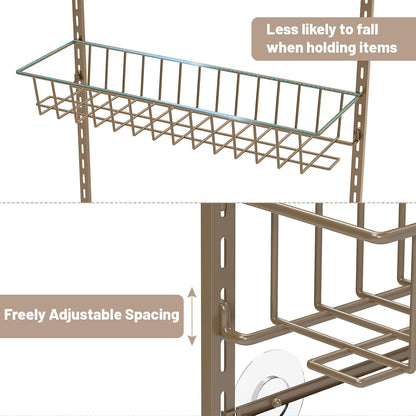 8-Tier Pantry Door Organizer, Black