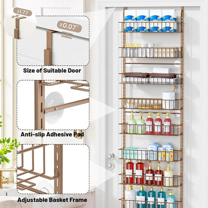 8-Tier Pantry Door Organizer, Black