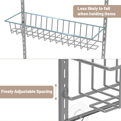 8-Tier Pantry Door Organizer, Black