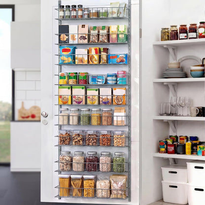 8-Tier Pantry Door Organizer, Black