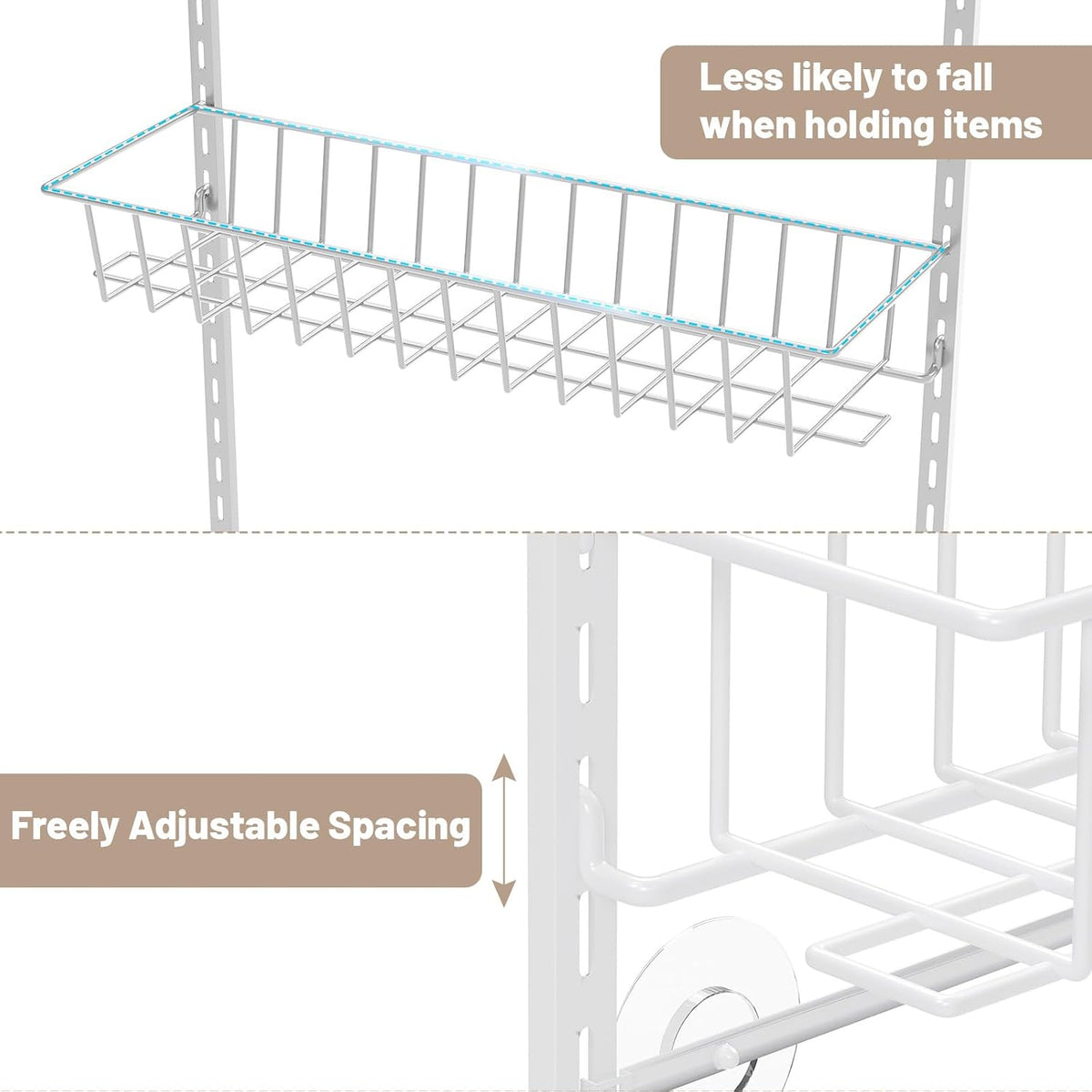 8-Tier Pantry Door Organizer, Black