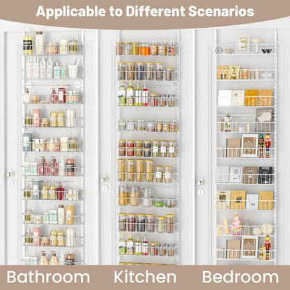 8-Tier Pantry Door Organizer, Black