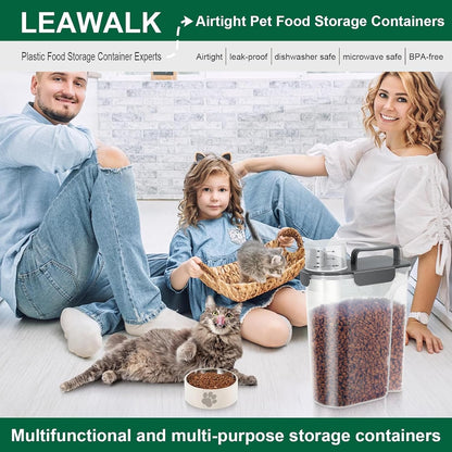 5-7Lbs Cat Dog Storage Container, Portable Pet Food Containers with Upgraded Large Spout and Cup, Small Animal Kibble Dispenser for Bird Seed, Oatmeal, Rice, Flour, Brown Sugart-Dark Green