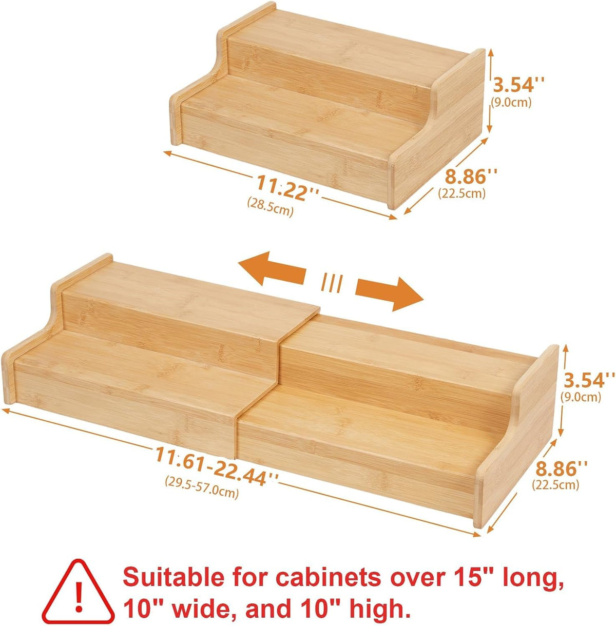 2-Tier Expandable Bamboo Coffee Mug Holder, Mug Organizer for Kitchen Cabinets, Mug Cup Rack, Multi-Functional Cup Holder Shelf, Coffee Bar Organizer, Home