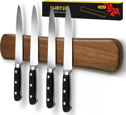 Magnetic Knife Holder, 16 Inch Acacia Wood Knife Strip for Wall or Fridge