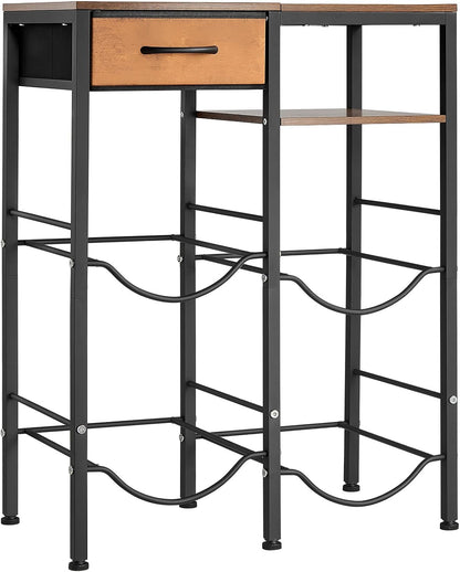 5 Gallon Water Jug Holder, 3-Tier 3 or 5 Gallon Water Bottle Holder for 8 Bottles, Heavy Duty Jug Rack Organizer with Storage Shelf, Handle, for Home, Office, Restaurant, Gym, Black