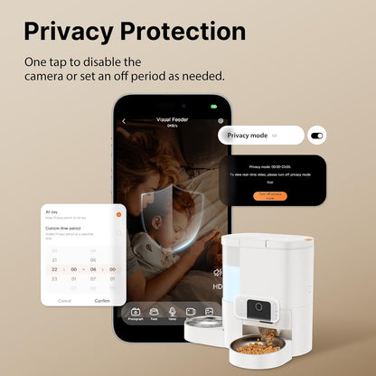 Automatic Cat Feeder and Water, 5G WiFi App Control Cat Dry Food Dispenser