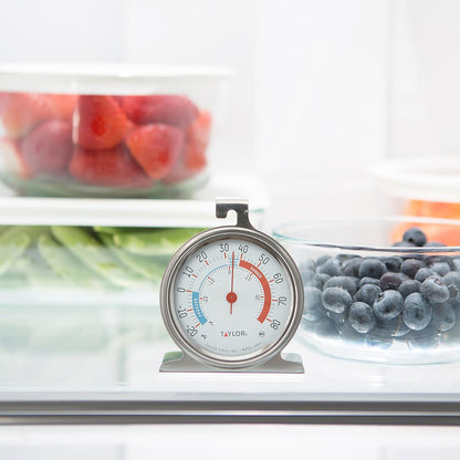 Precision Products 5924 Large Dial Kitchen Refrigerator and Freezer Kitchen Thermometer, 3 Inch Dial,Silver