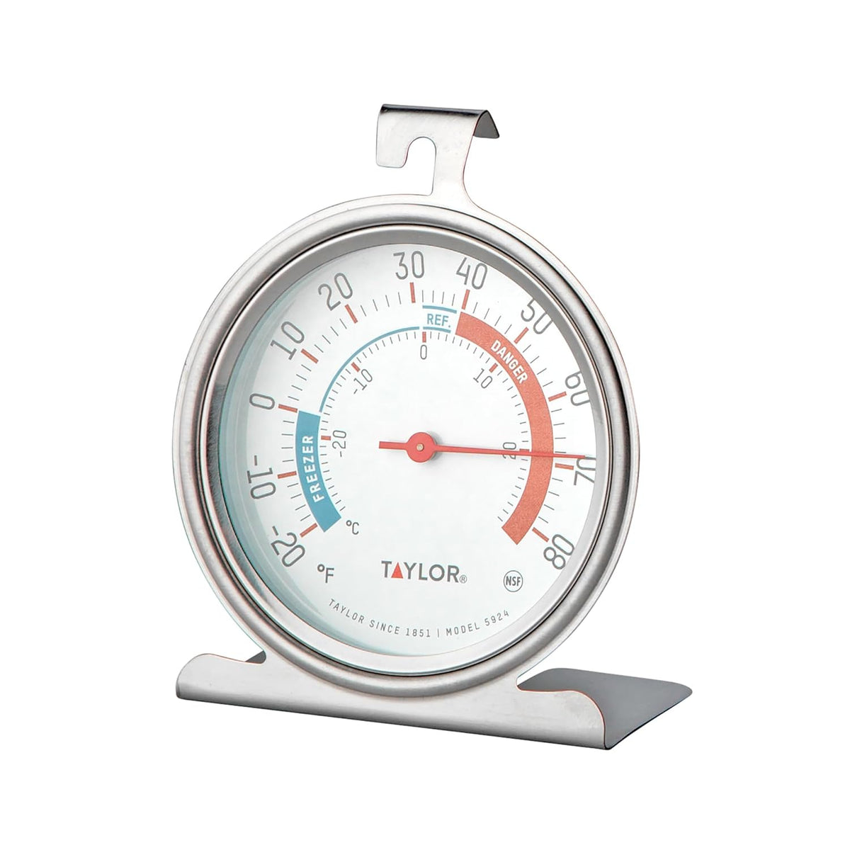 Precision Products 5924 Large Dial Kitchen Refrigerator and Freezer Kitchen Thermometer, 3 Inch Dial,Silver