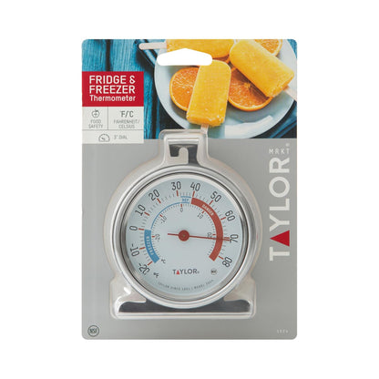 Precision Products 5924 Large Dial Kitchen Refrigerator and Freezer Kitchen Thermometer, 3 Inch Dial,Silver