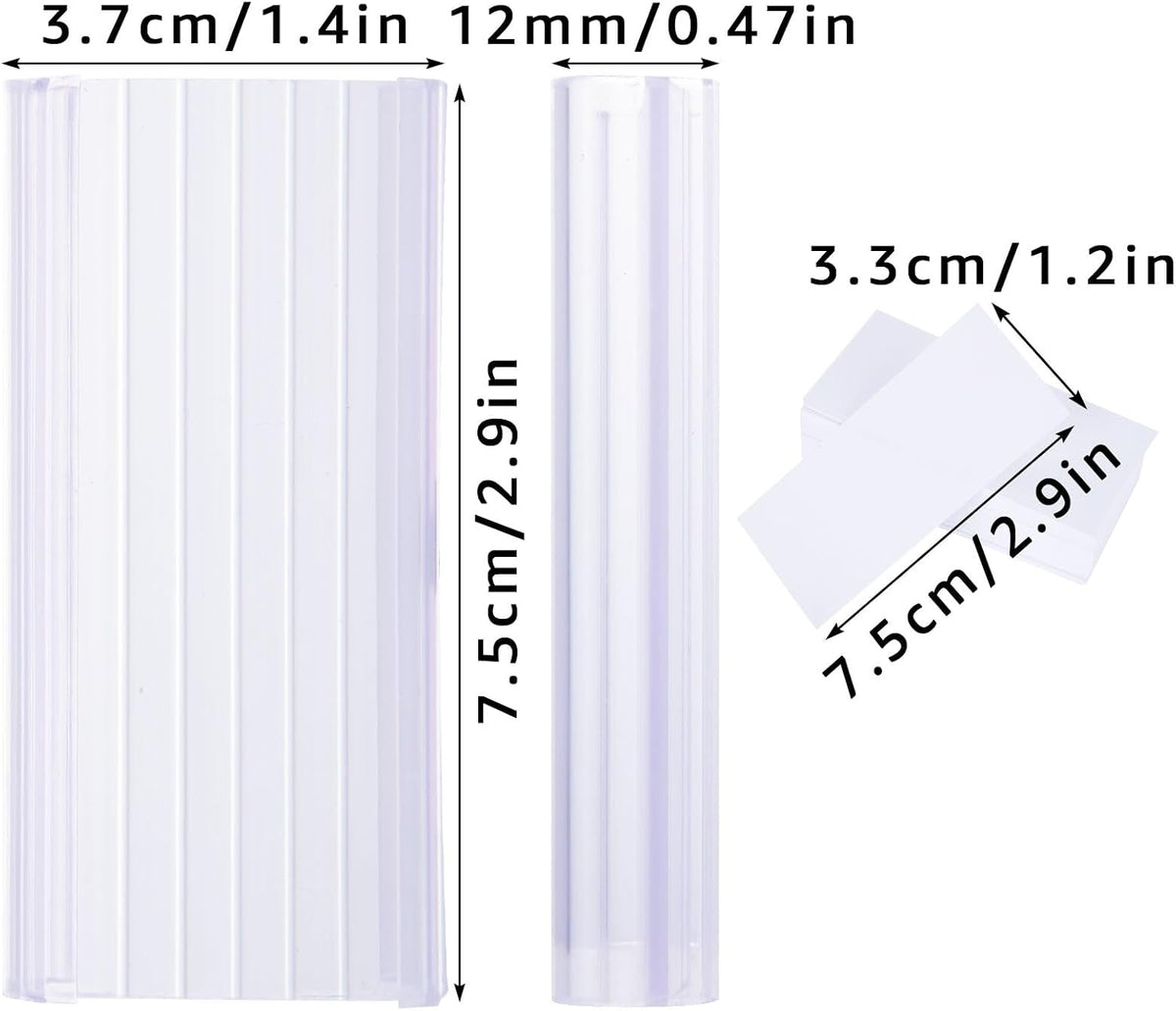 100 Pcs Wire Shelf Label Holders, Wire Rack Label Holder, Plastic Labels for Wire Shelving, Shelf Label Clips with Label Paper Inserts,Compatible with 1-1/4 Inch Shelves