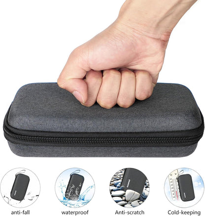 Insulin Cooler Travel Case,EVA Insulation Travel Medicine Kit with 2 Ice Packs for Diabetes Care,Insulin Pen and Other Diabetic Supplies (Black)