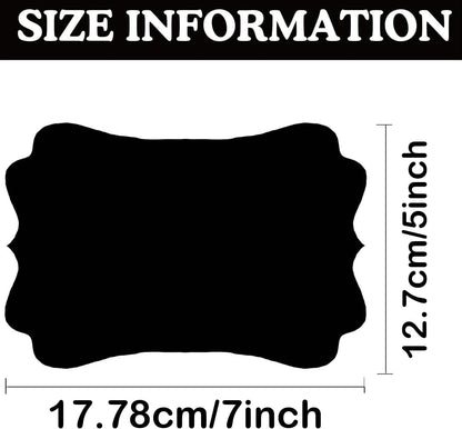 18 Extra Large Reusable Chalkboard Labels, 5 x 7 Inch Vinyl | 18 cuttable black vinyl chalkboard labels for storage bins, pantry containers, classroom supplies, garage totes, and signs