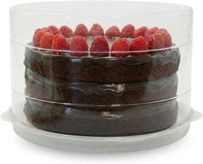 Evelots 10-Inch Airtight Food Storage Container with Lid - Portable Carrier for Pies, Cakes, Cupcakes & More - BPA-Free Clear Plastic - Secure & Easy Transport