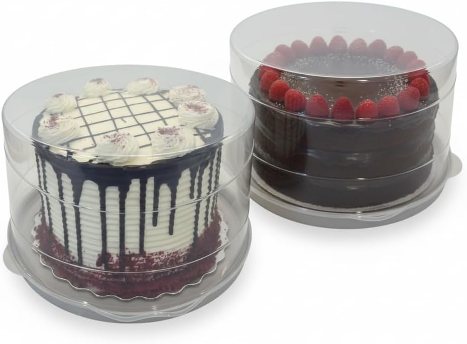 Evelots 10-Inch Airtight Food Storage Container with Lid - Portable Carrier for Pies, Cakes, Cupcakes & More - BPA-Free Clear Plastic - Secure & Easy Transport