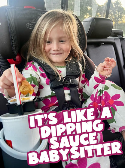 4 Pack Stay Saucy Dipping Sauce Holders for Car – Cup & Straw Mount Clips for Stanley Tumblers – French Fry & Nugget Condiment Clip – Ketchup & Ranch | Made in USA