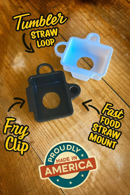 4 Pack Stay Saucy Dipping Sauce Holders for Car – Cup & Straw Mount Clips for Stanley Tumblers – French Fry & Nugget Condiment Clip – Ketchup & Ranch | Made in USA