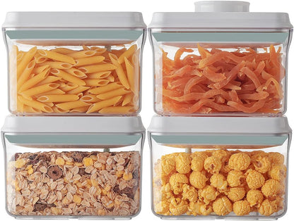 Rotating Food Storage Containers Set of 6, 23oz (690ml) Clear PET Jars with Dual Pour Lids, 360° Lazy Susan Pantry Organizer for Snacks, Cereal, Nuts, Oats & Dry Foods, Kitchen Grain Dispenser