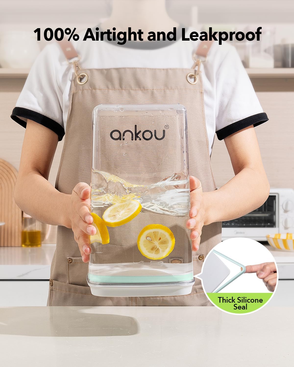 Rotating Food Storage Containers Set of 6, 23oz (690ml) Clear PET Jars with Dual Pour Lids, 360° Lazy Susan Pantry Organizer for Snacks, Cereal, Nuts, Oats & Dry Foods, Kitchen Grain Dispenser