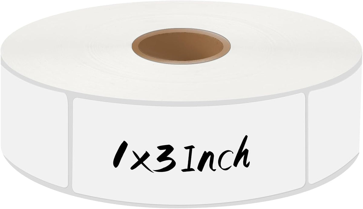 1000 Freezer Labels, 1 x 3 Inch Removable Food Labels, White | Water- And Oil-Resistant, Easy To Write, For Containers, Jars And Bottles, Long-Term Freezer Use