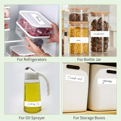 1000 Freezer Labels, 1 x 3 Inch Removable Food Labels, White | Water- And Oil-Resistant, Easy To Write, For Containers, Jars And Bottles, Long-Term Freezer Use