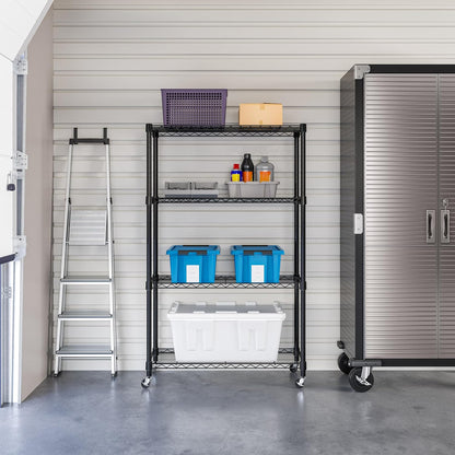 5-Tier Steel Wire Shelving, 30"W x 14"D x 61.5"H