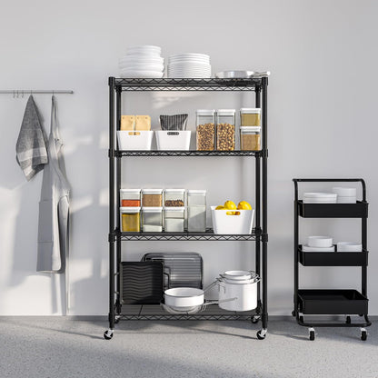 5-Tier Steel Wire Shelving, 30"W x 14"D x 61.5"H