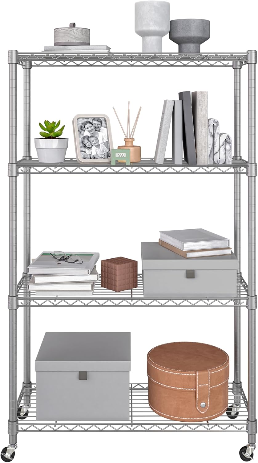 5-Tier Steel Wire Shelving, 30"W x 14"D x 61.5"H