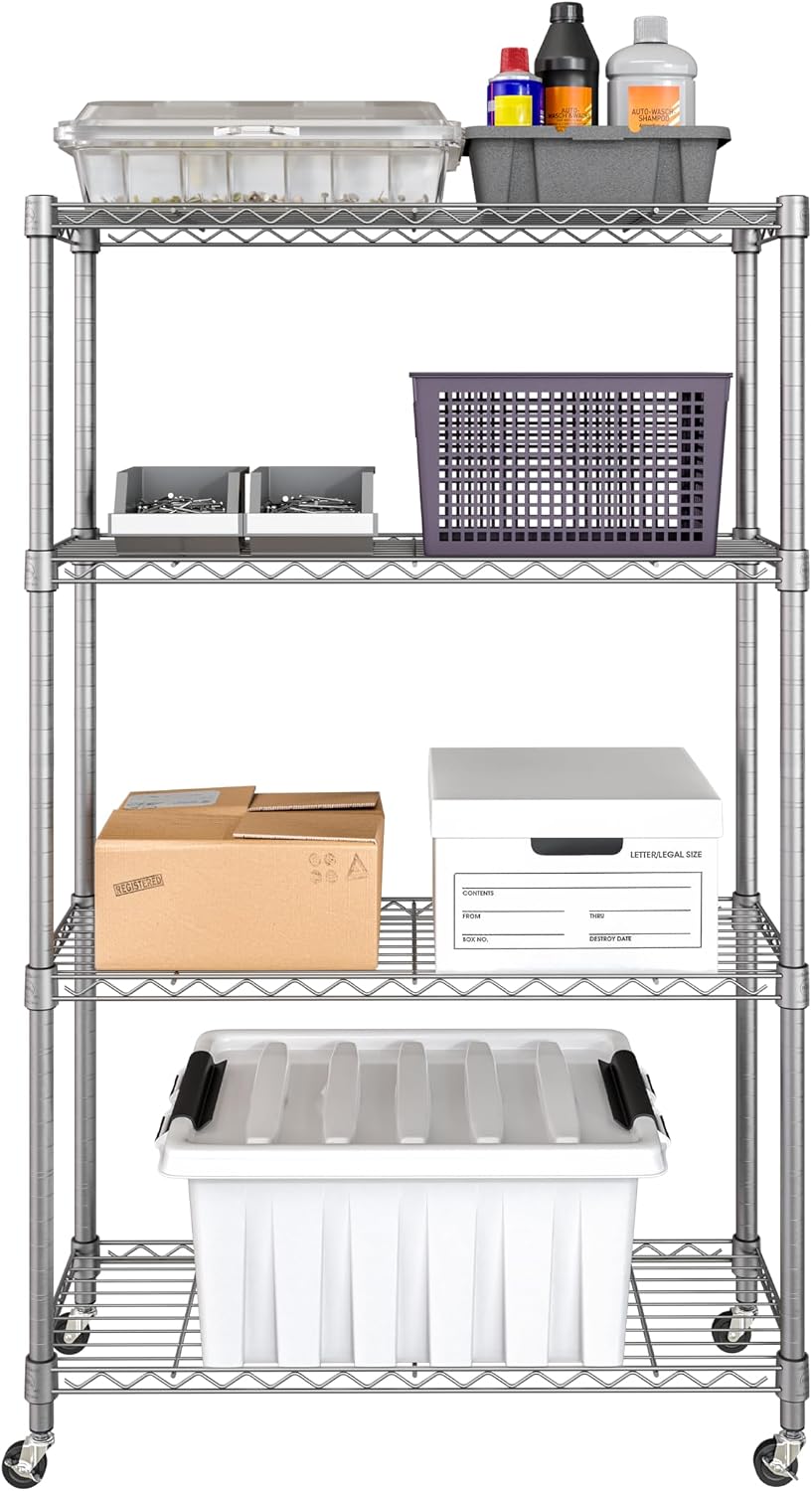 5-Tier Steel Wire Shelving, 30"W x 14"D x 61.5"H