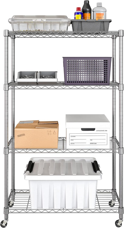 5-Tier Steel Wire Shelving, 30"W x 14"D x 61.5"H