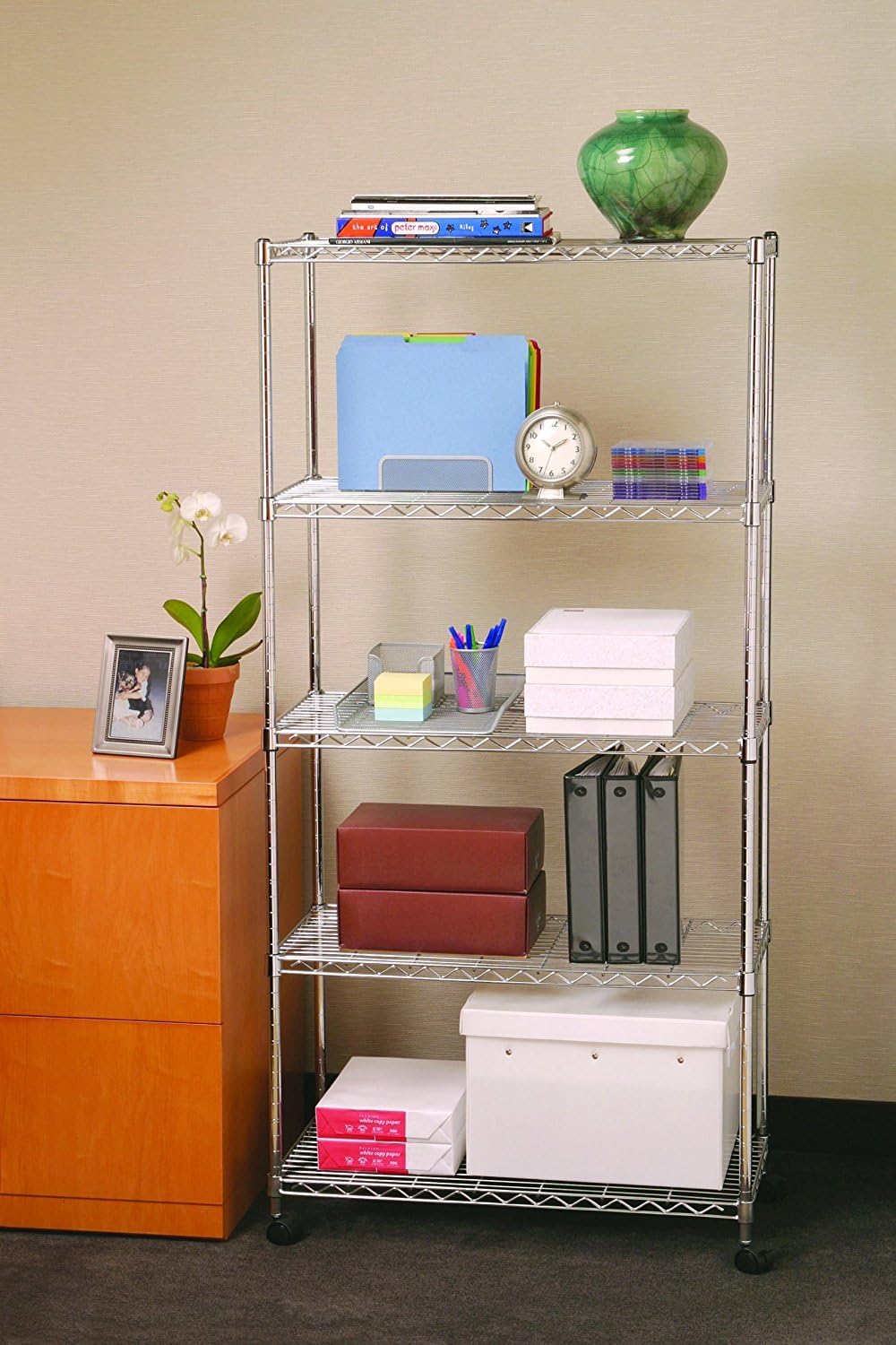 5-Tier Steel Wire Shelving, 30"W x 14"D x 61.5"H
