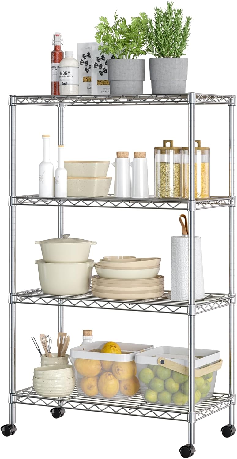 5-Tier Steel Wire Shelving, 30"W x 14"D x 61.5"H