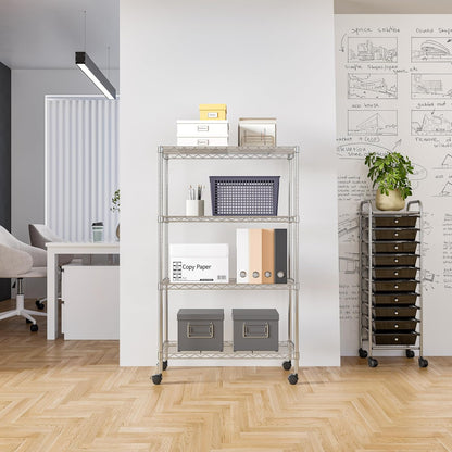 5-Tier Steel Wire Shelving, 30"W x 14"D x 61.5"H