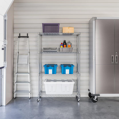 5-Tier Steel Wire Shelving, 30"W x 14"D x 61.5"H