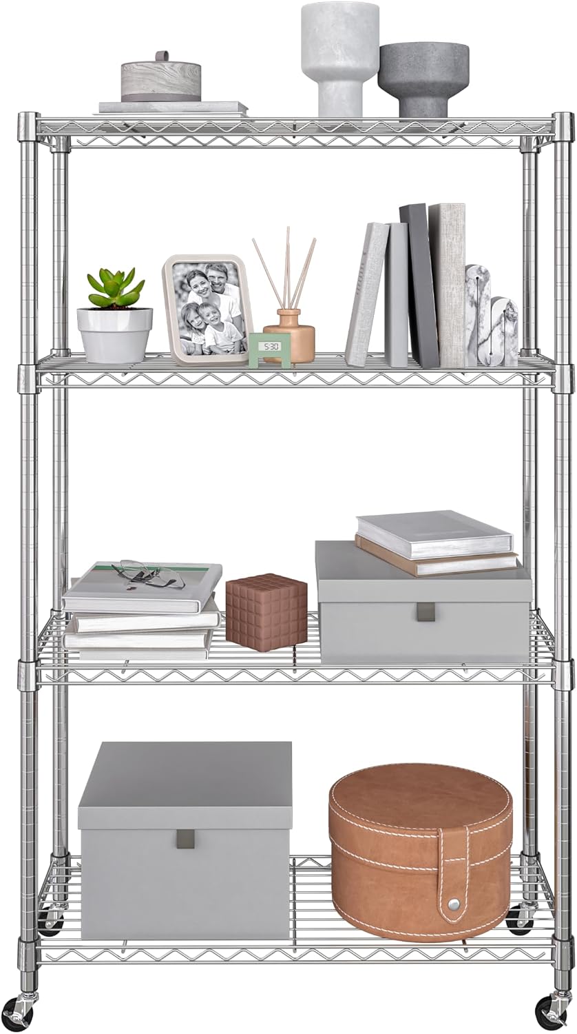 5-Tier Steel Wire Shelving, 30"W x 14"D x 61.5"H